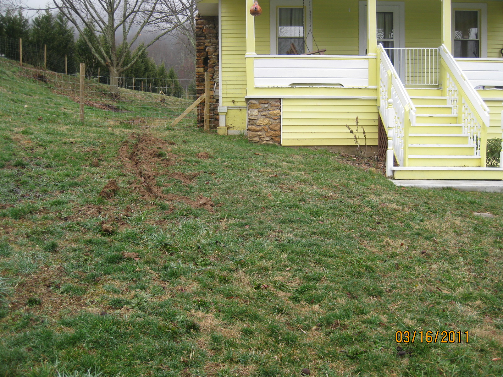 Dealing with negative slope towards house (homestead forum at permies)